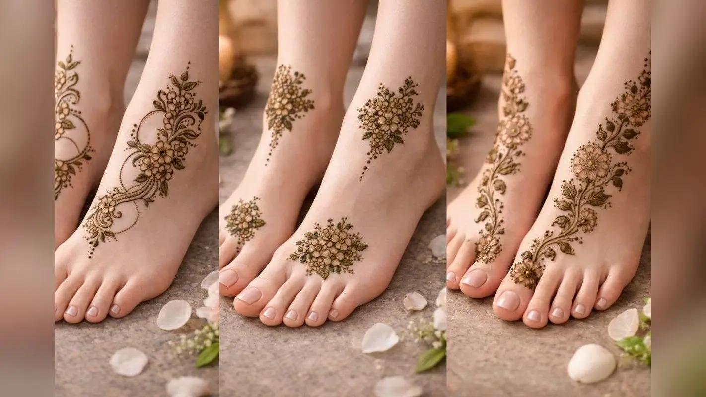 Simple Feet Mehndi Design: सगाई के दिन हाथ ही नहीं पैरों के साइड पर बनी मेहंदी, जो दे स्टाइलिश और ग्रेसफुल फिनिश