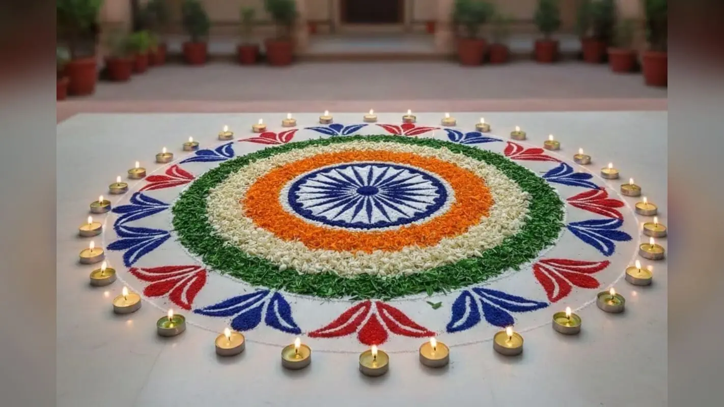 Simple Rangoli Design For Republic Day: गणतंत्र दिवस के खास मौके पर कम मेहनत में तैयार करें ये सिंपल रंगोली डिजाइन