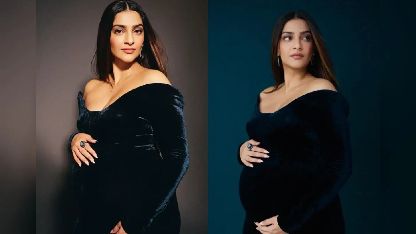 Sonam Kapoor: ब्लू वेलवेट ड्रेस में नजर आईं सोनम कपूर, बेबी बंप के साथ इवेंट में पहुंची एक्ट्रेस
