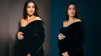 Sonam Kapoor: ब्लू वेलवेट ड्रेस में नजर आईं सोनम कपूर, बेबी बंप के साथ इवेंट में पहुंची एक्ट्रेस
