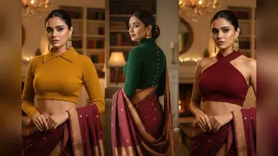 Woolen Blouse Sweater for Ladies: सर्दियों में साड़ी लुक को दें नया स्टाइल देखें टॉप 5 वूलन ब्लाउज स्वेटर डिजाइन्स