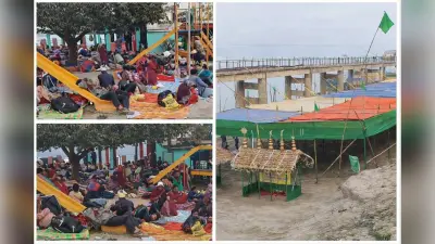 Tribal Mahakumbh: झारखंड के राजमहल में आदिवासियों का महाकुंभ, गंगाघाट पर सजे धर्मगुरुओं के अखाड़े
