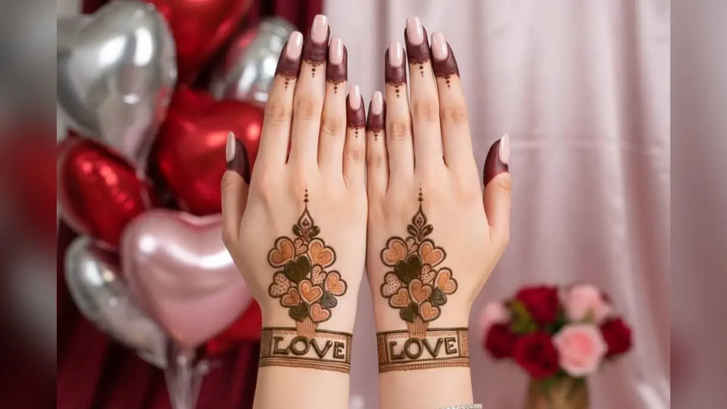 Valentine Day Mehndi Design 2026: वैलेंटाइन डे पर इन यूनिक डिजाइन्स से करें प्यार का इजहार,देखें लेटेस्ट फोटो