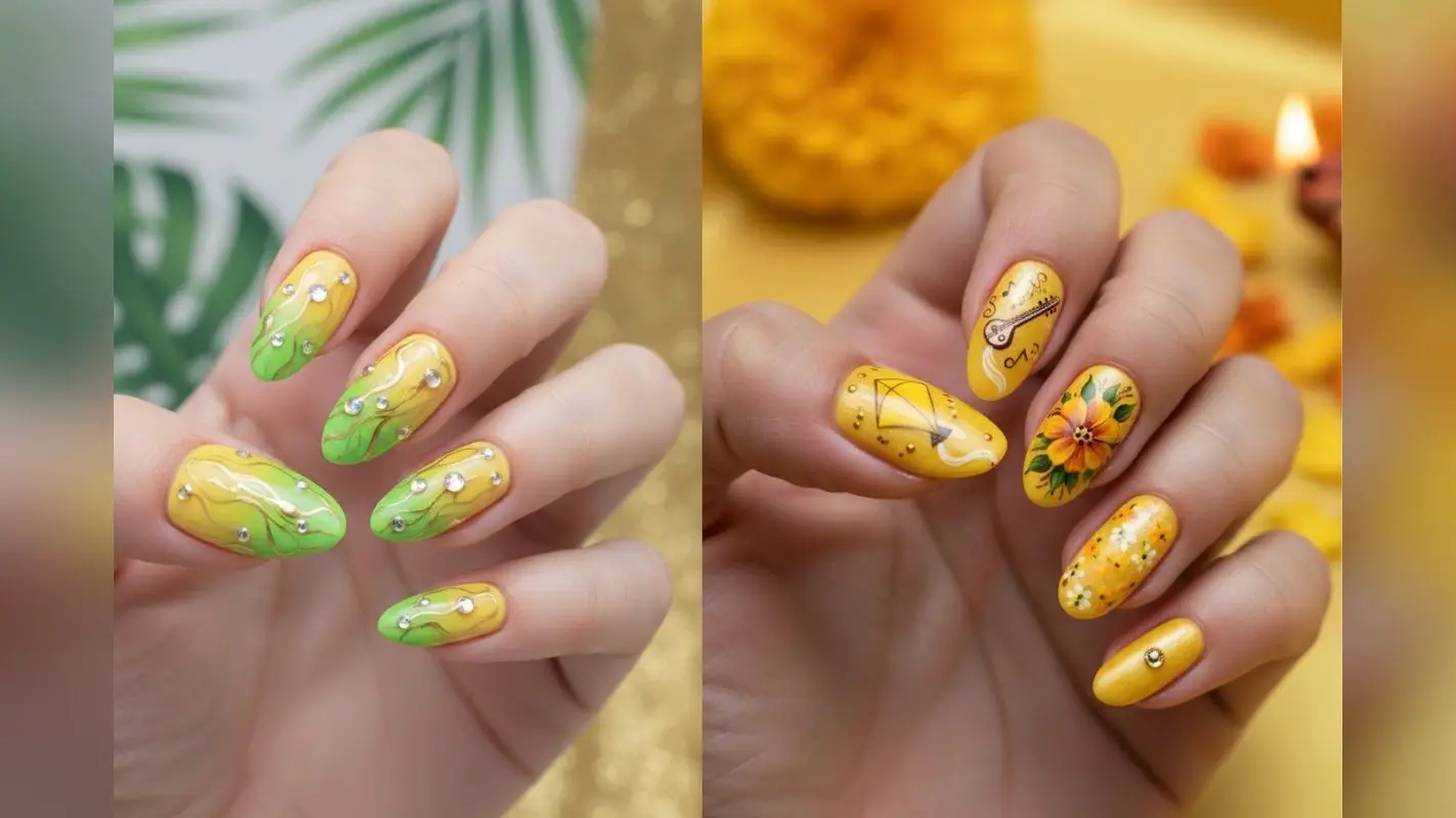 Yellow Nail Art For Basant Panchami: बसंत पंचमी पर इन पीले नेल आर्ट से हाथों को दें एलिगेंट और रॉयल लुक