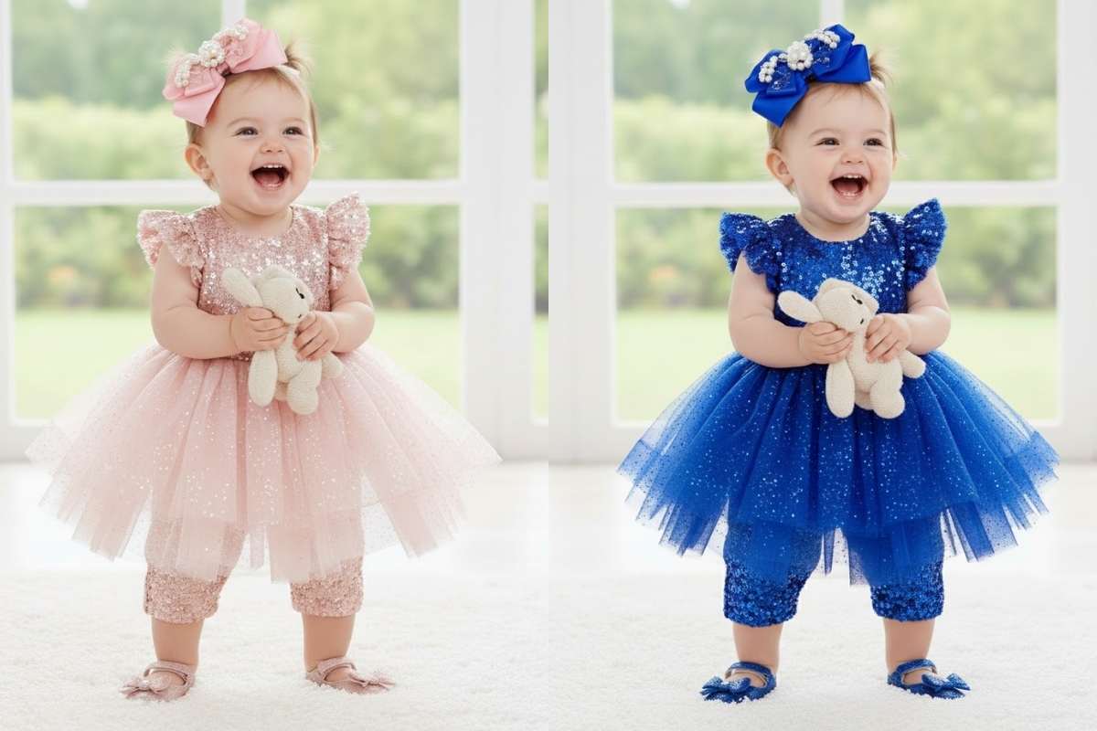Jumpsuit Dress For Baby Girl (AI IMAGE)