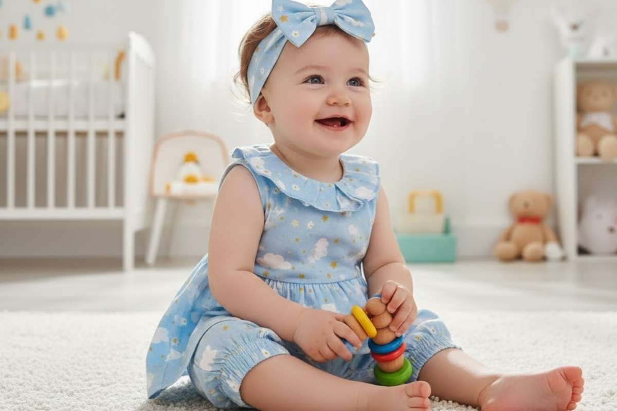 Cotton Printed Dress For Baby Girl (AI IMAGE)