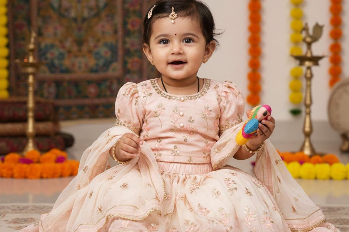 Lehenga Choli Set For Baby Girl (AI IMAGE)