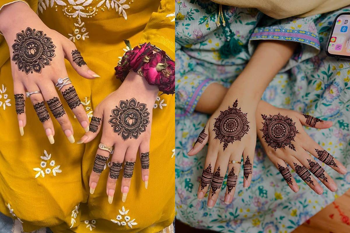 Easy and Beautiful Center Mehndi Design