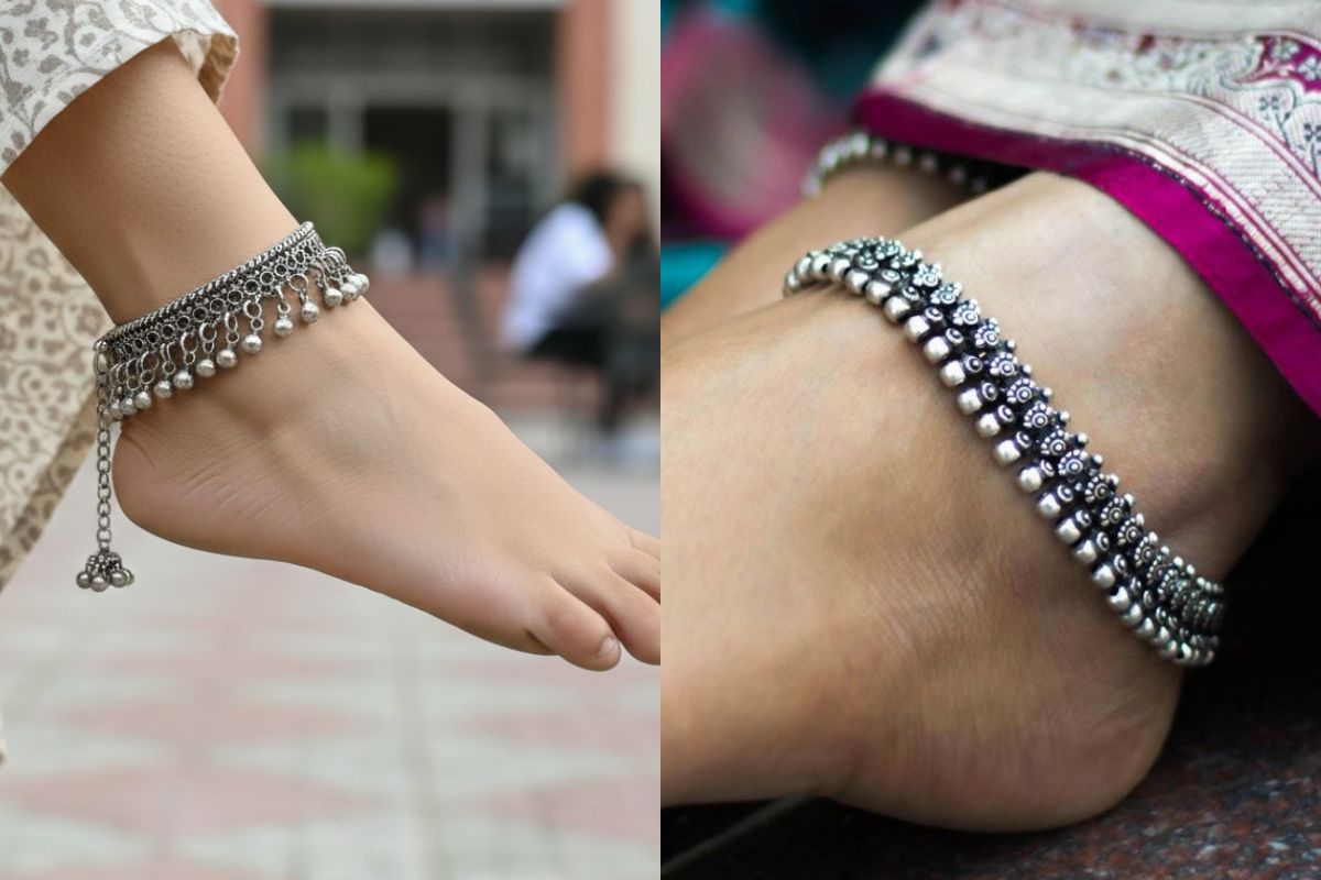 Latest Oxidized Silver Payal Design for Girls