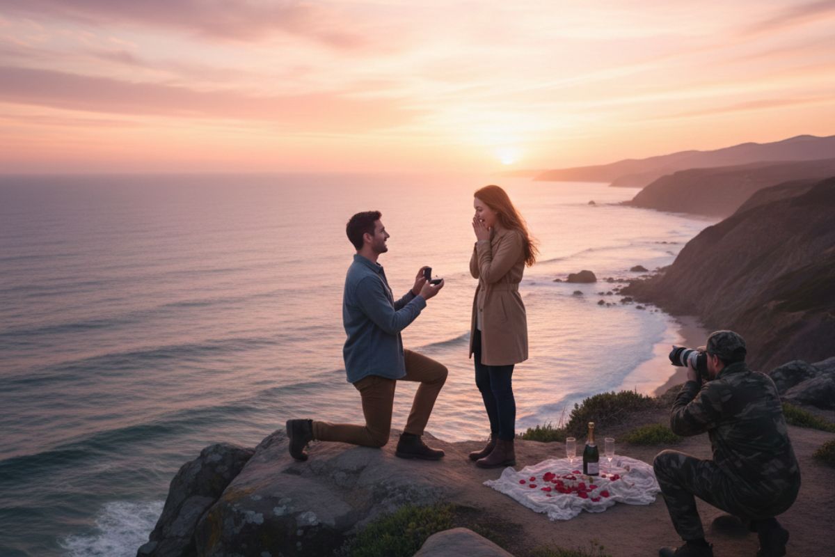 Romantic Beach Proposal