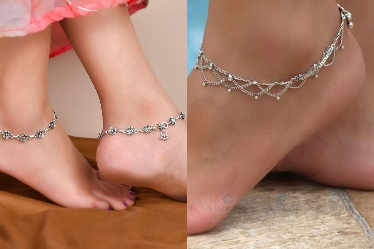 Simple Lightweight Silver Chain Payal for Women