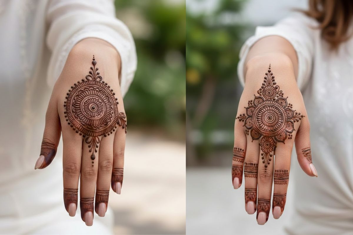 Back Hand Simple Mehndi Design (AI IMAGE)