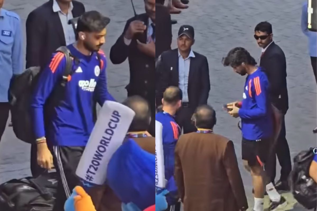 टीम इंडिया के खिलाड़ियों का मोबाइल कौन छीन रहा है? पाक मैच से पहले तस्वीर वायरल