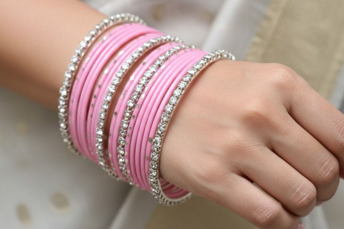 baby pink bangles