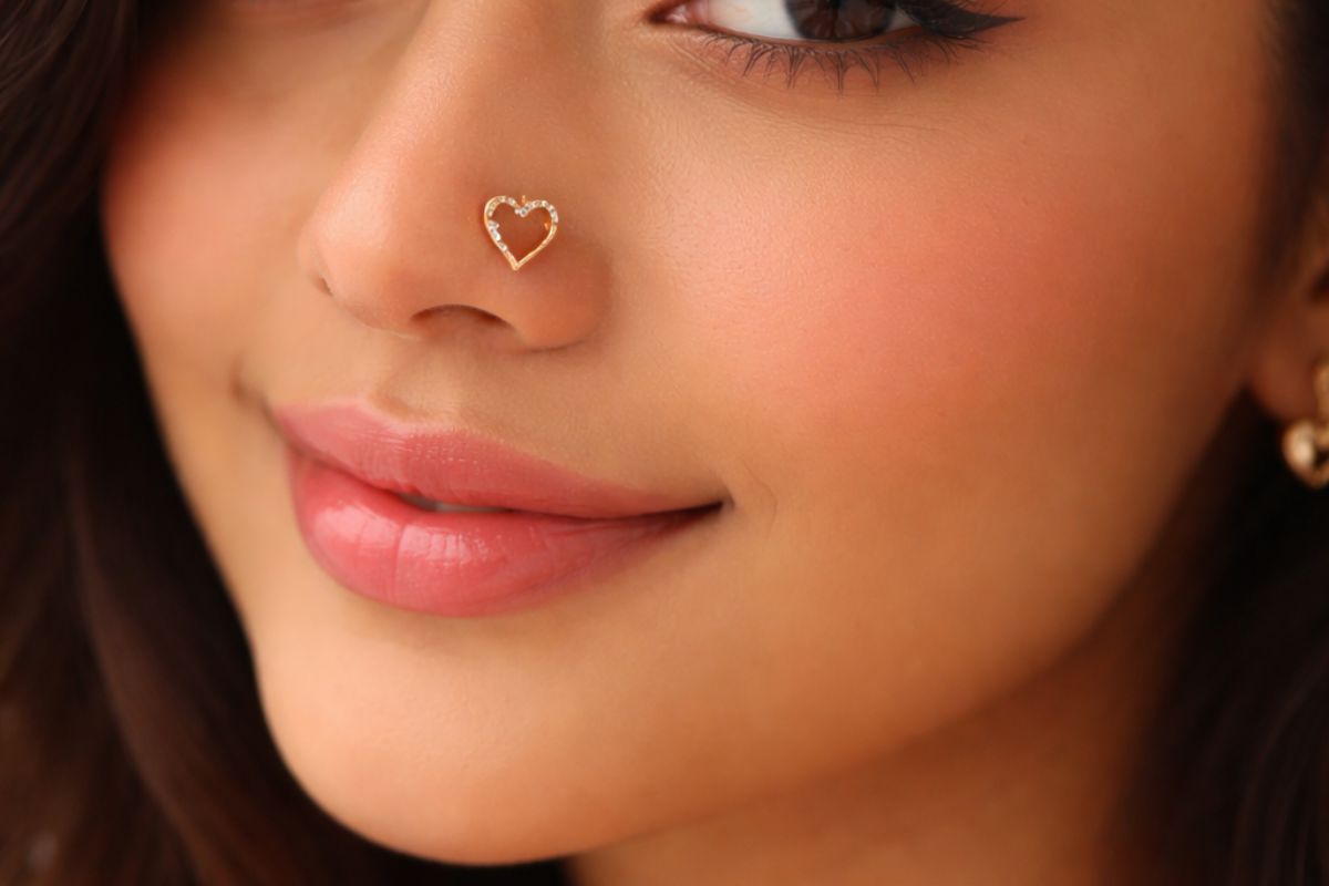 heart shape nose ring
