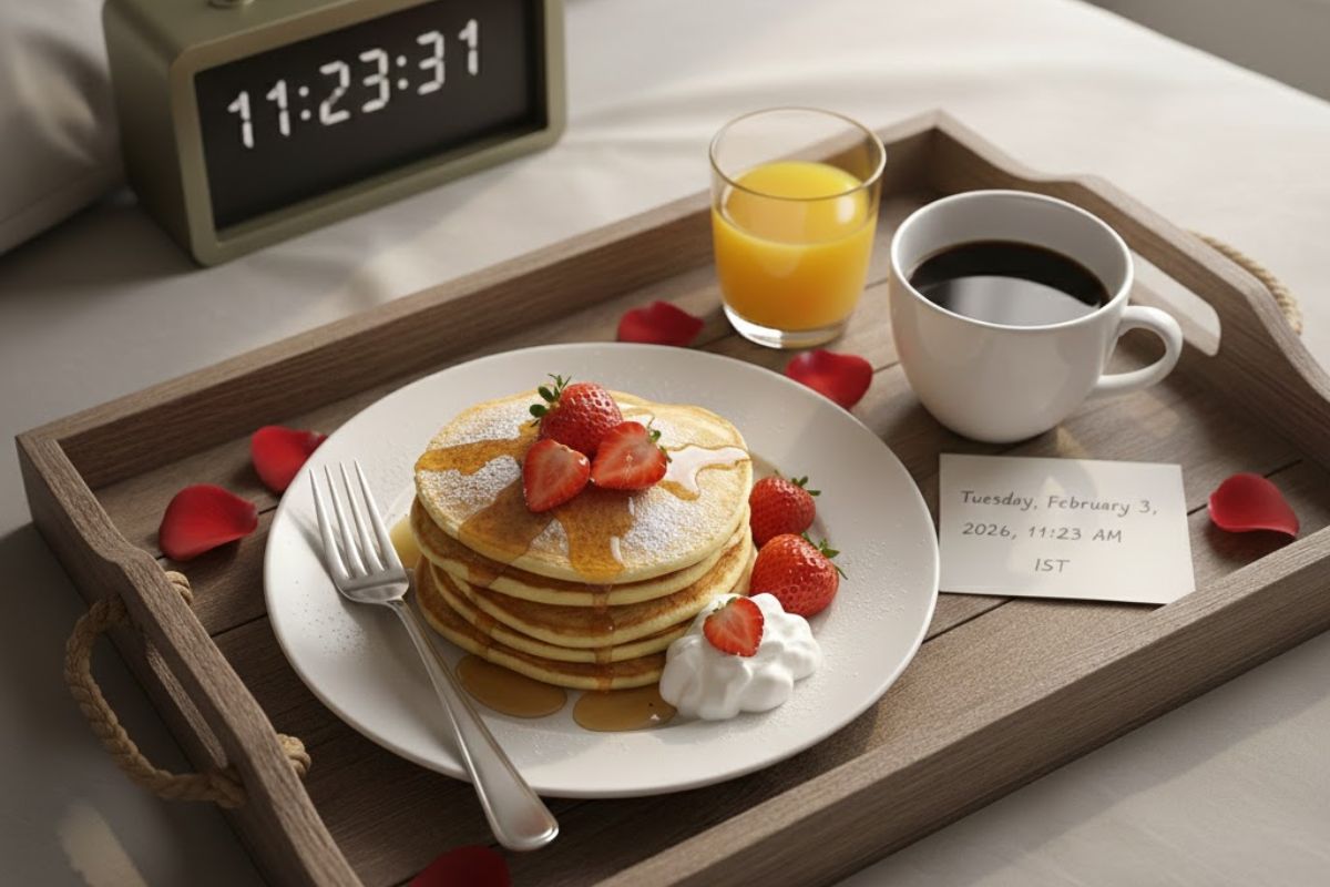 heart shape pancake