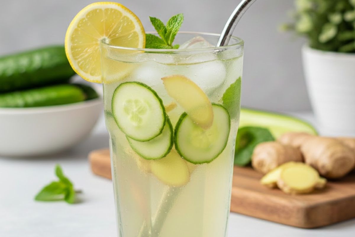 kheera aur adrak detox drink