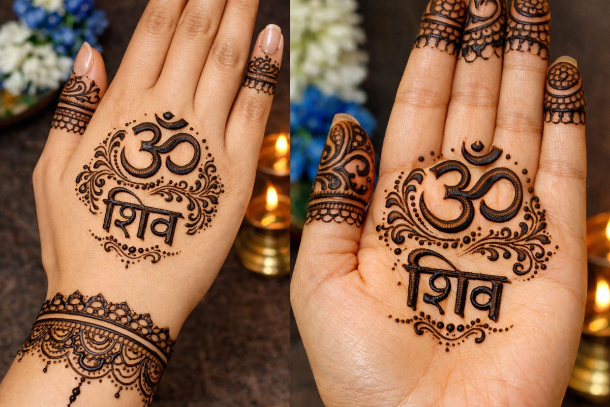om shiv mehndi design