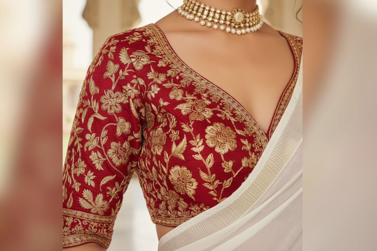 red blouse