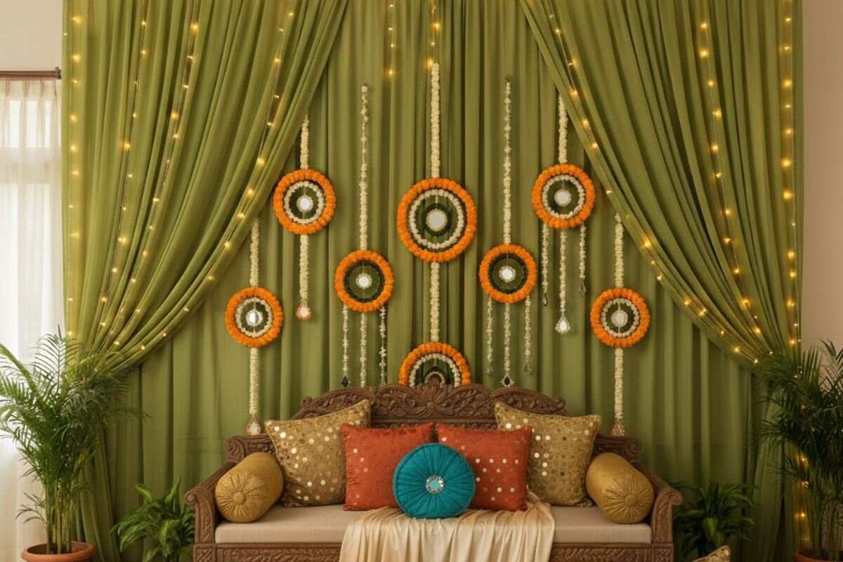 simple decoration for mehndi