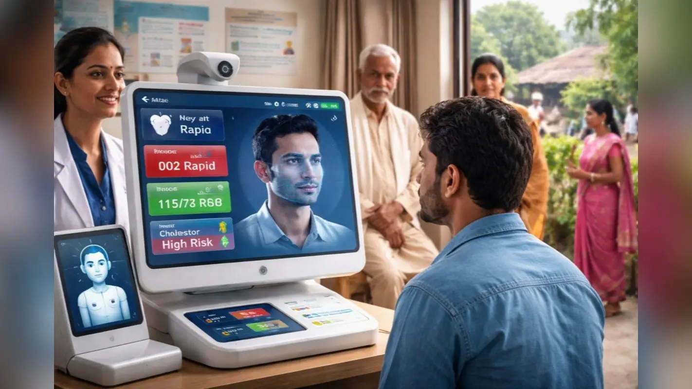 AI Health Screening India: गांव-गांव पहुंचेगा डिजिटल डॉक्टर! 30 सेकेंड में हार्ट-डायबिटीज का खतरा पकड़ लेगा एआई
