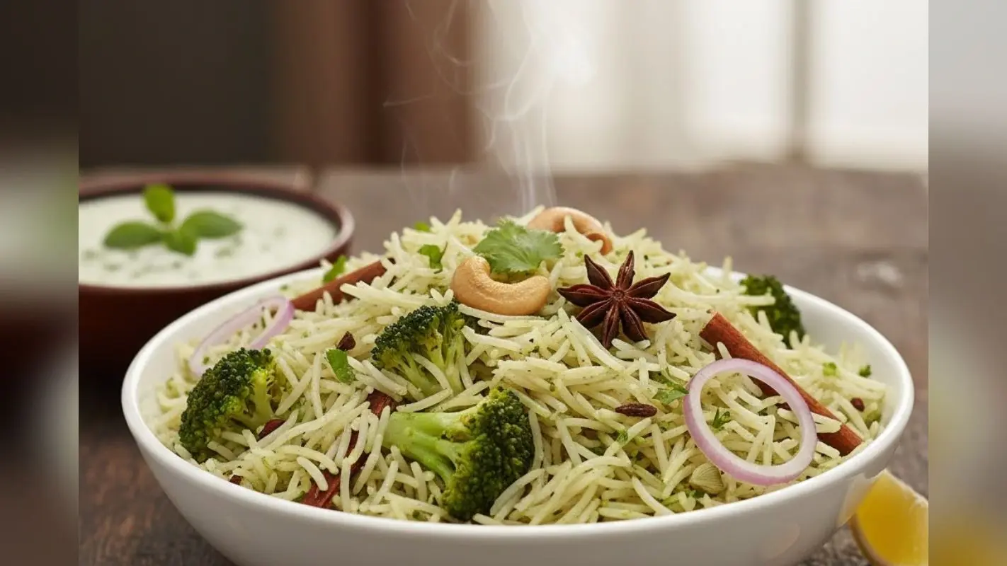 Broccoli Pulao Recipe: सादे चावल से हो गए हैं बोर, तो ट्राई करें हेल्दी ब्रोकली पुलाव