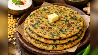 सर्दियों में बनाएं गरमा-गरम चना दाल पालक पराठा, खाकर आएगा मजा