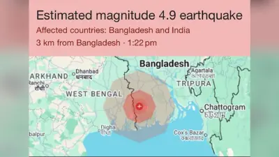 बंगाल में भूकंप, दार्जिलिंग से कोलकाता तक दहशत, घर से बाहर निकले लोग