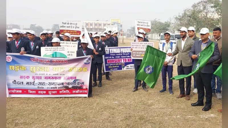 रैली निकाल सड़क सुरक्षा के लिए किया जागरूक