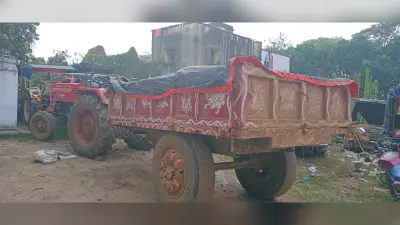 बालू लदा ट्रैक्टर जब्त, चालक हुआ फरार