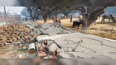 Bhagalpur news गार्ड को मारी गोली, जेसीबी से 370 फीट दीवार ध्वस्त कर 18 राउंड की फायरिंग