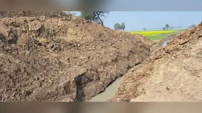 फोलो अप……लकड़मारा दह में ठेकेदार की लापरवाही से किसानों की रबी फसल बर्बाद