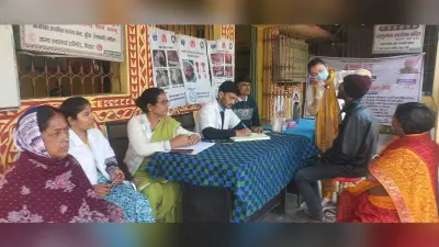 एपीएचसी कुरेठा में लगाया गया शिविर