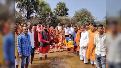 देवीपुर में धार्मिक अनुष्ठान से माहौल हुआ भक्तिमय