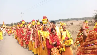1001 श्रद्धालुओं ने निकाली कलश यात्रा