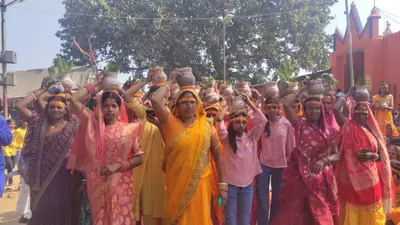 शिवलिंग की प्राण प्रतिष्ठा को लेकर निकाली गयी भव्य शोभायात्रा
