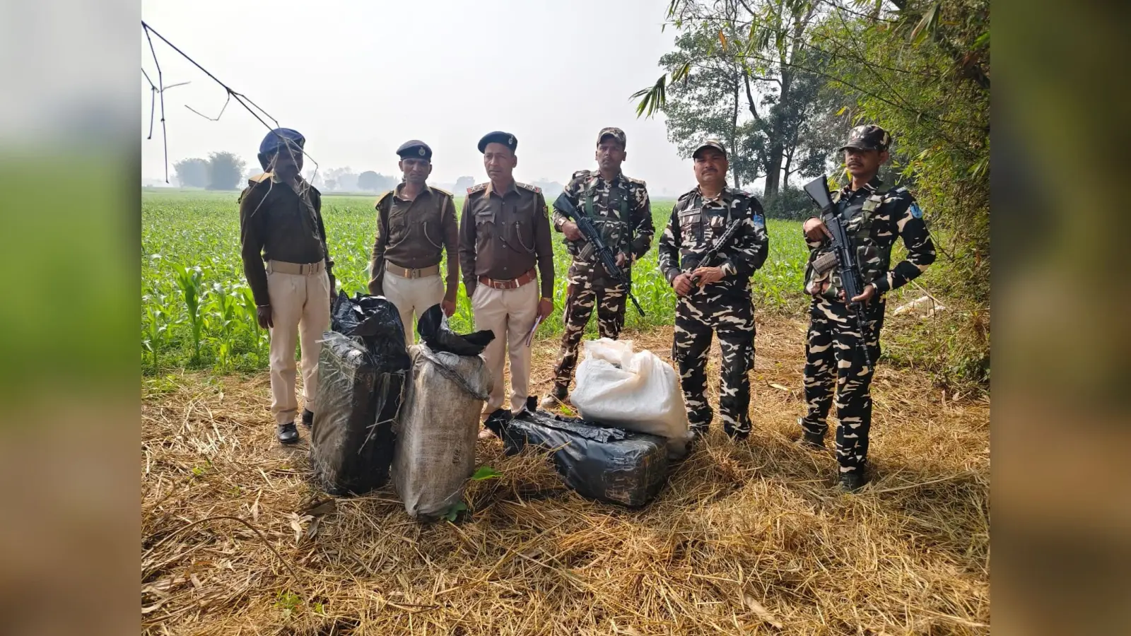 123 किलो गांजा जब्त, तस्कर फरार