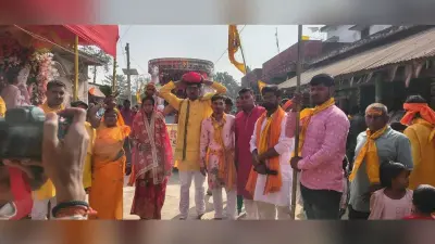 श्रीमद्भागवत कथा को लेकर निकली कलश शोभायात्रा