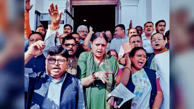 बजट पर वित्त राज्य मंत्री चंद्रिमा भट्टाचार्य के जवाबी भाषण से पहले भाजपा ने किया वॉकआउट