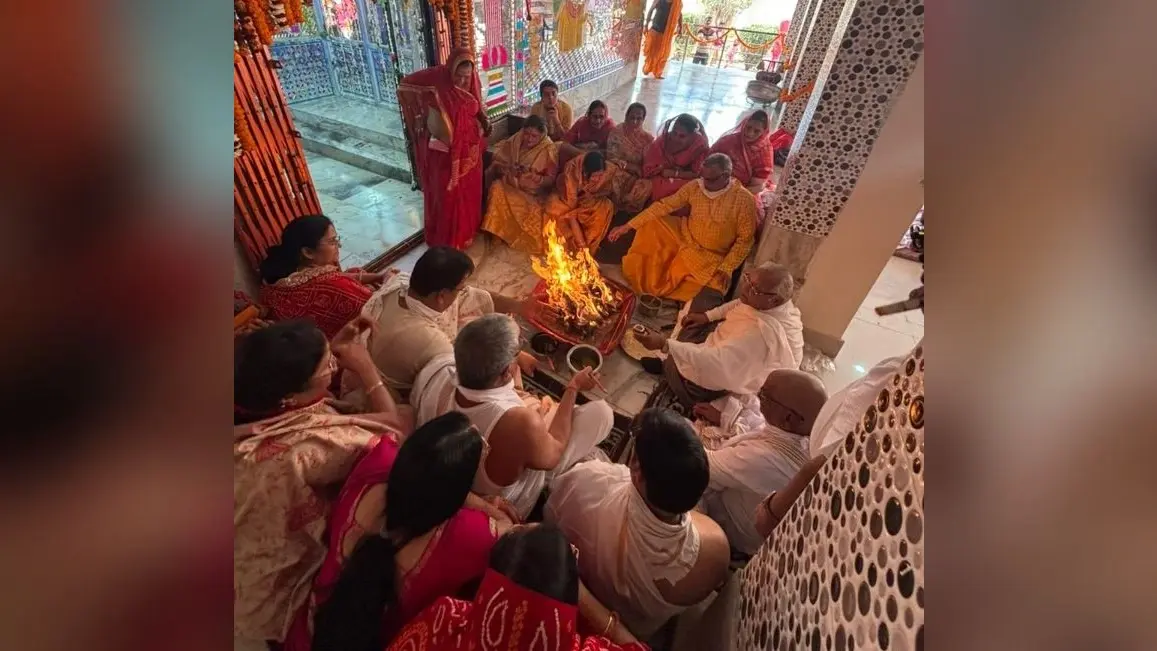 पूर्णिया सिटी के जैन मंदिर में सजा माता पद्मावती व श्री भैरव जी महाराज का दरबार
