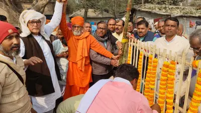 सालमारी में सत्संग को लेकर भूमि पूजन