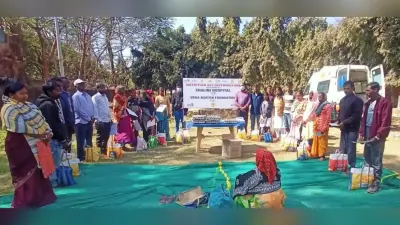 शालिनी अस्पताल व उषा मार्टिन फाउंडेशन ने टीबी मरीजों के बीच पोषण सामग्री बांटी