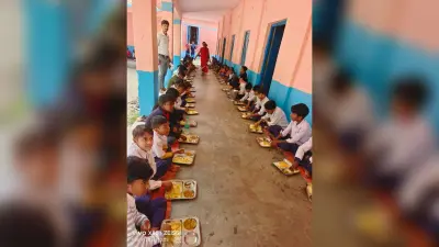 छह मह बाद विद्यालय में मध्याह्न भोजन हुआ शुरू