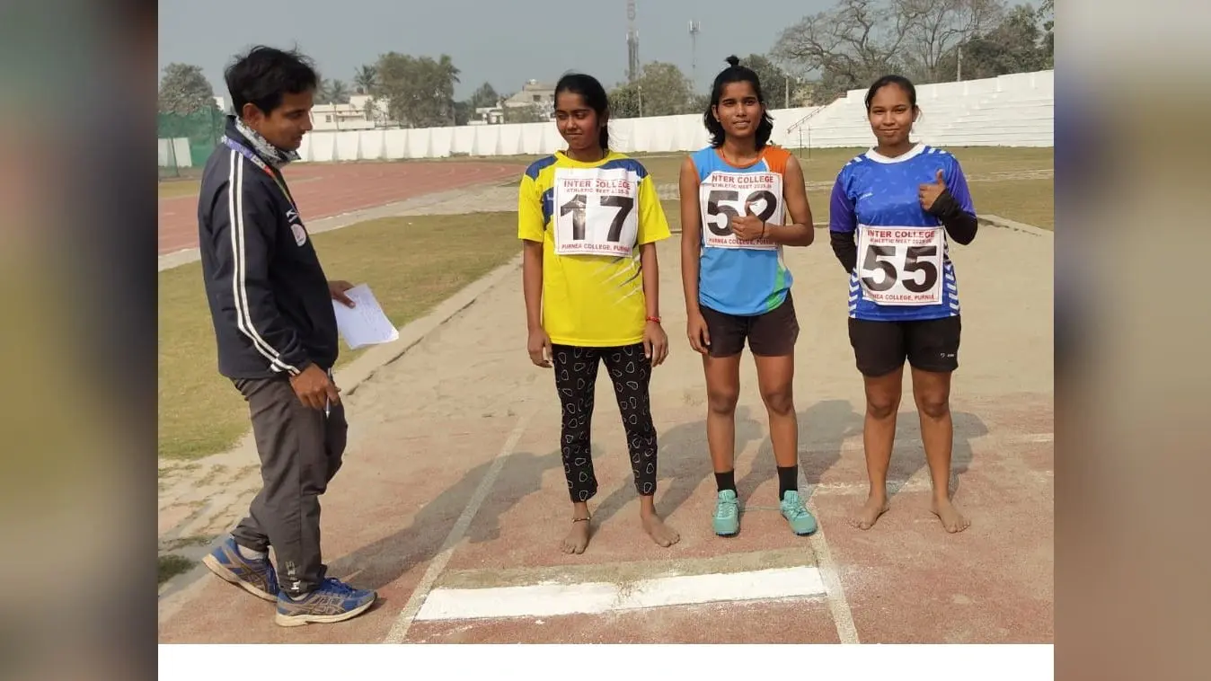 दौड़ में डीएस काॅलेज व अररिया काॅलेज, शाॅट पुट में केबी झा कालेज व पूर्णिया महिला कॉलेज विजेता