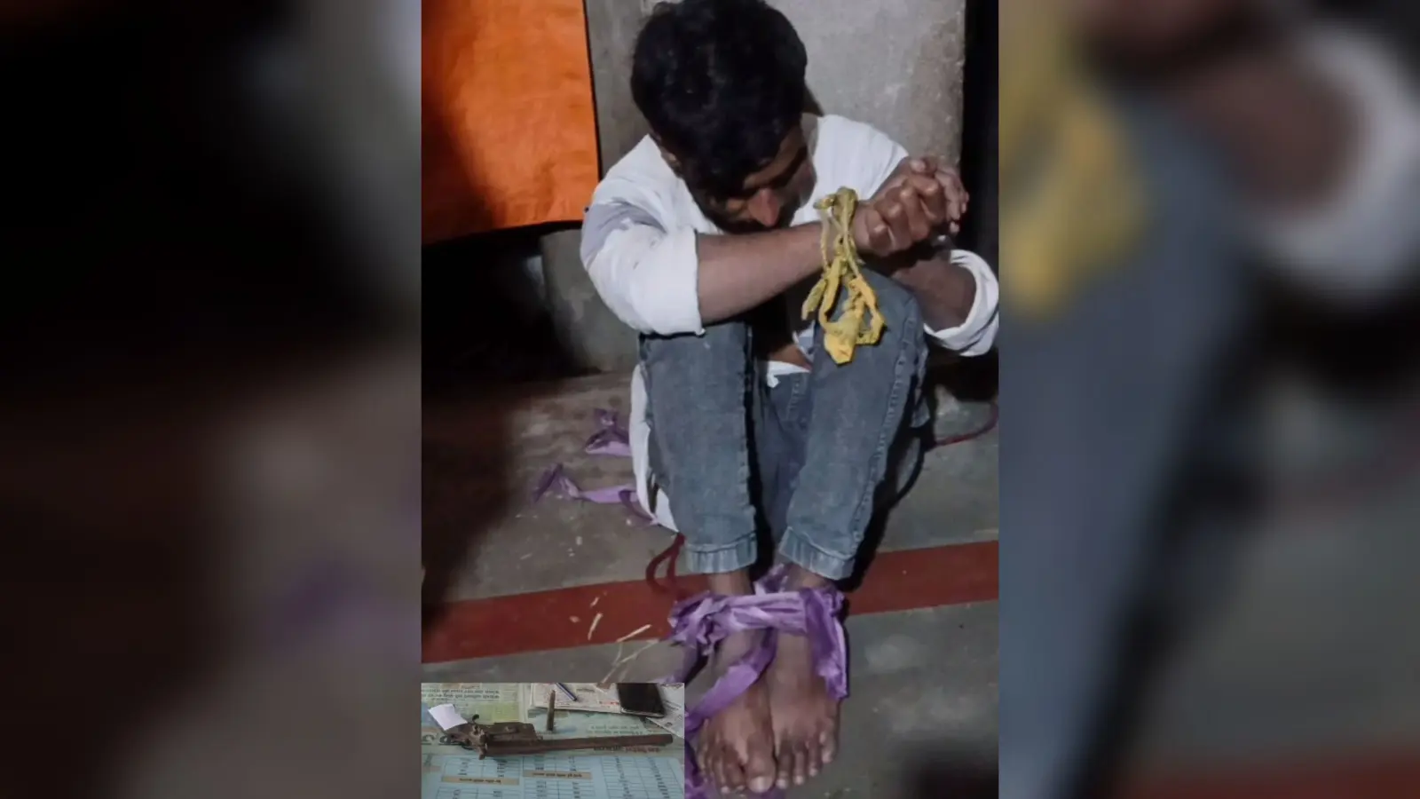 घर में घुसे युवक को कट्टा व कारतूस के साथ पकड़ा, बंधक बनाकर पीटा
