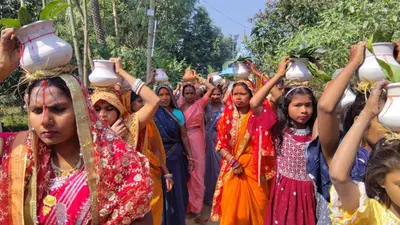 श्री सीता-राम विवाहोत्सव को लेकर निकाली गयी कलश शोभायात्रा