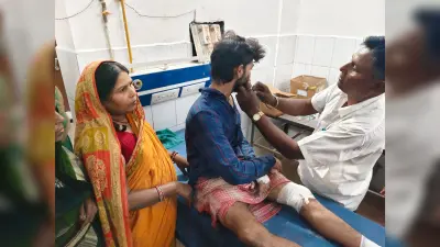 तेज रफ्तार बाइक ने युवक को मारी ठोकर, जख्मी