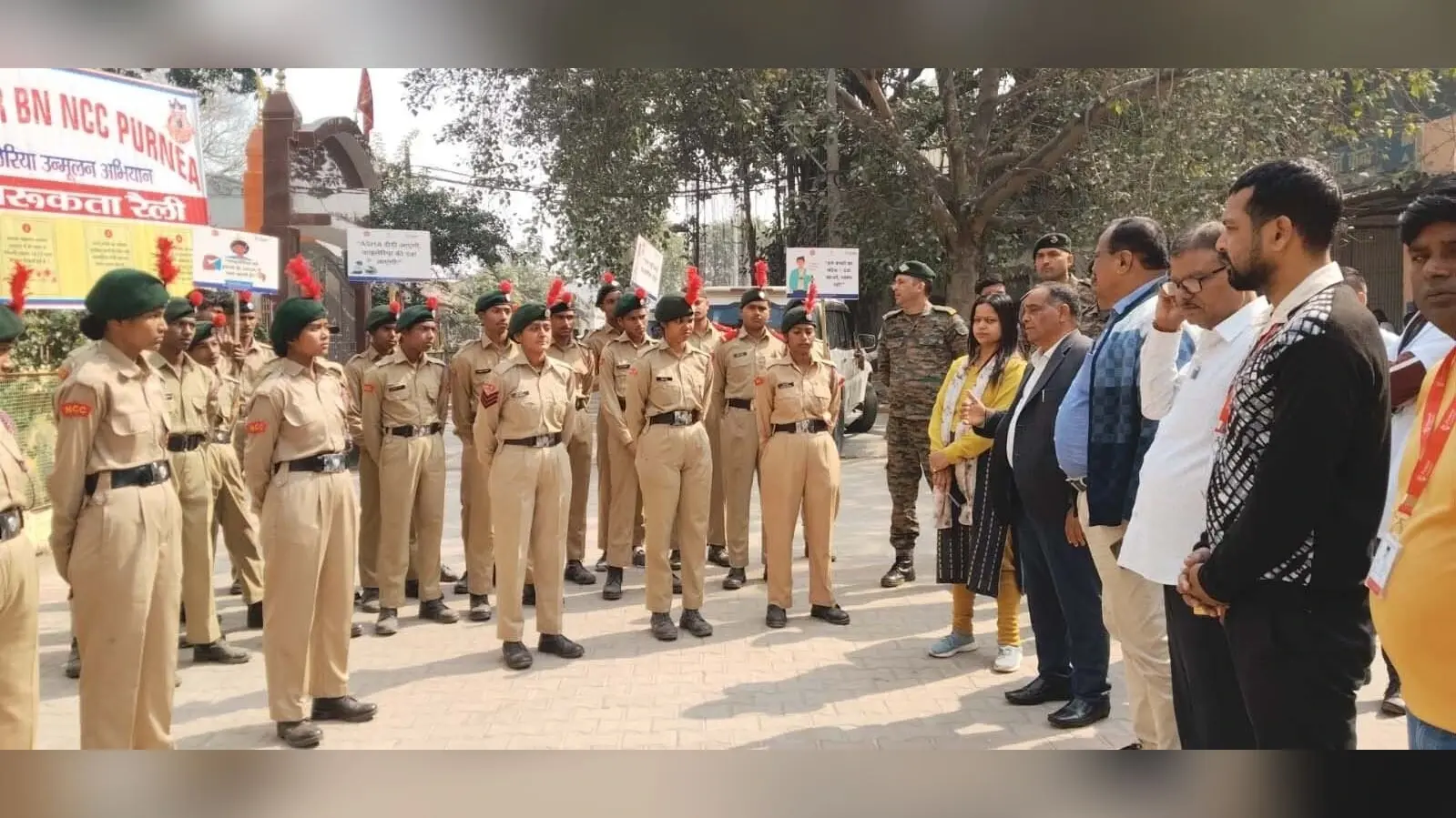 फाइलेरिया दवा सेवन के लिए एनसीसी कैडेट्स ने लोगों को किया जागरूक