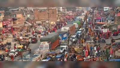 एनएच 27 व एनएच 106 के प्रमुख क्रॉसिंग पॉइंट पर लगा महाजाम