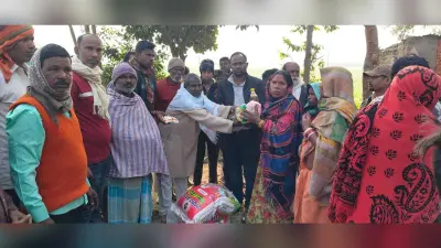 आग लगने से दस परिवार के आशियाना जल कर खाक, तीस लाख का नुकसान
